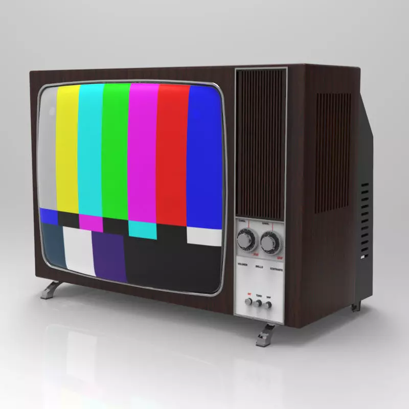 Television 1970 3D model_0