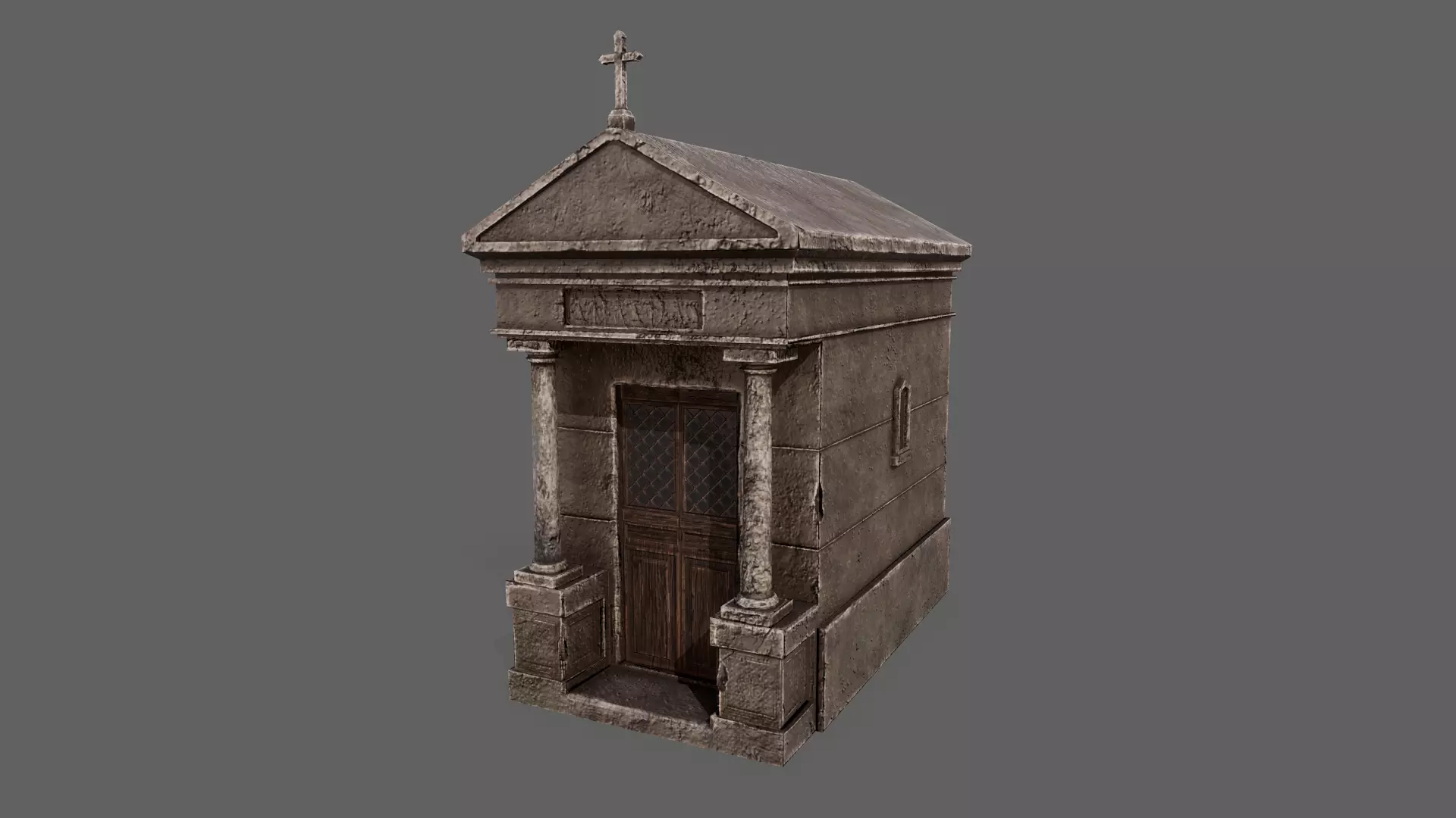Old Mausoleum Low-poly 3D model_0