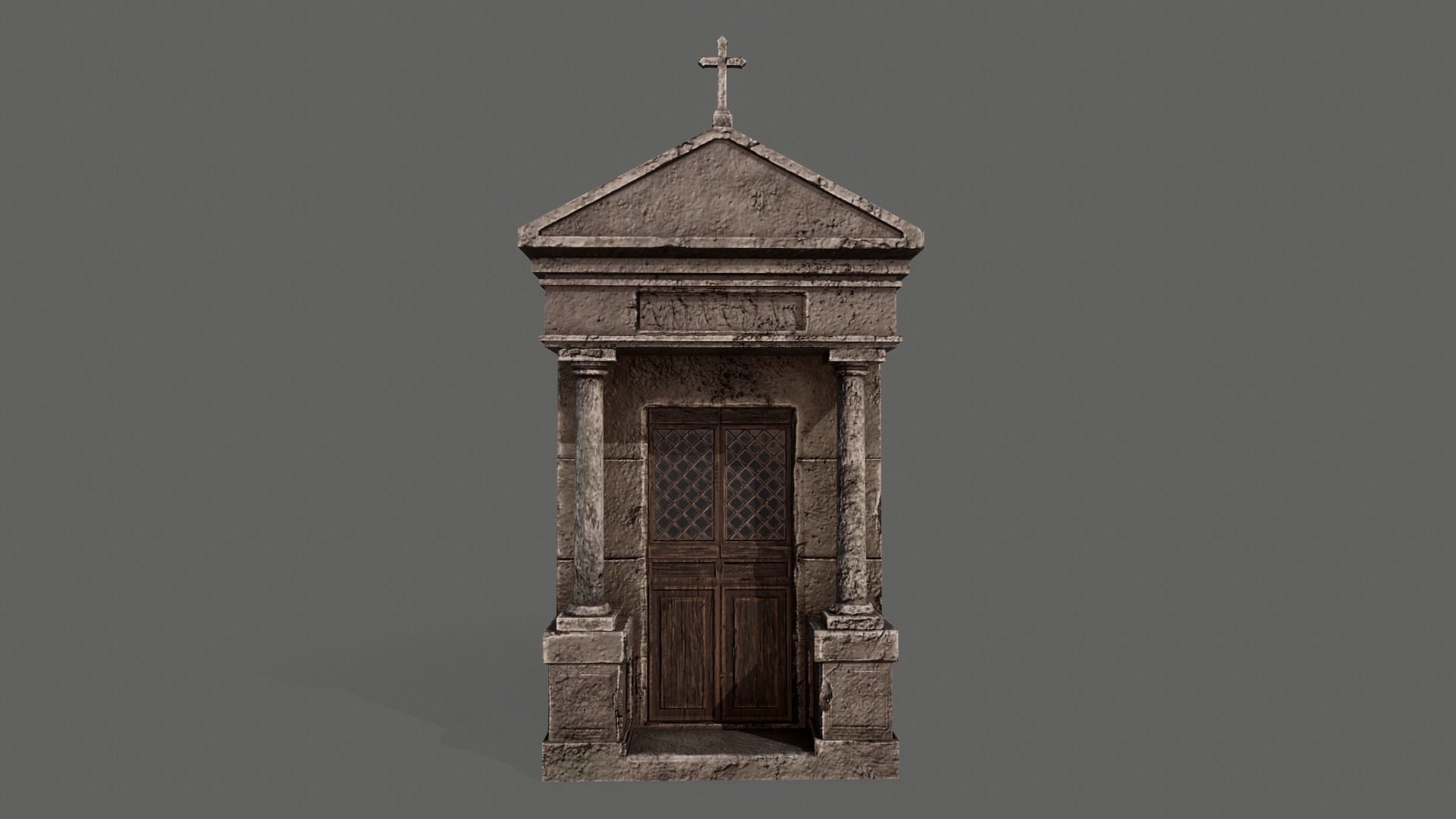 Old Mausoleum Low-poly 3D model_2