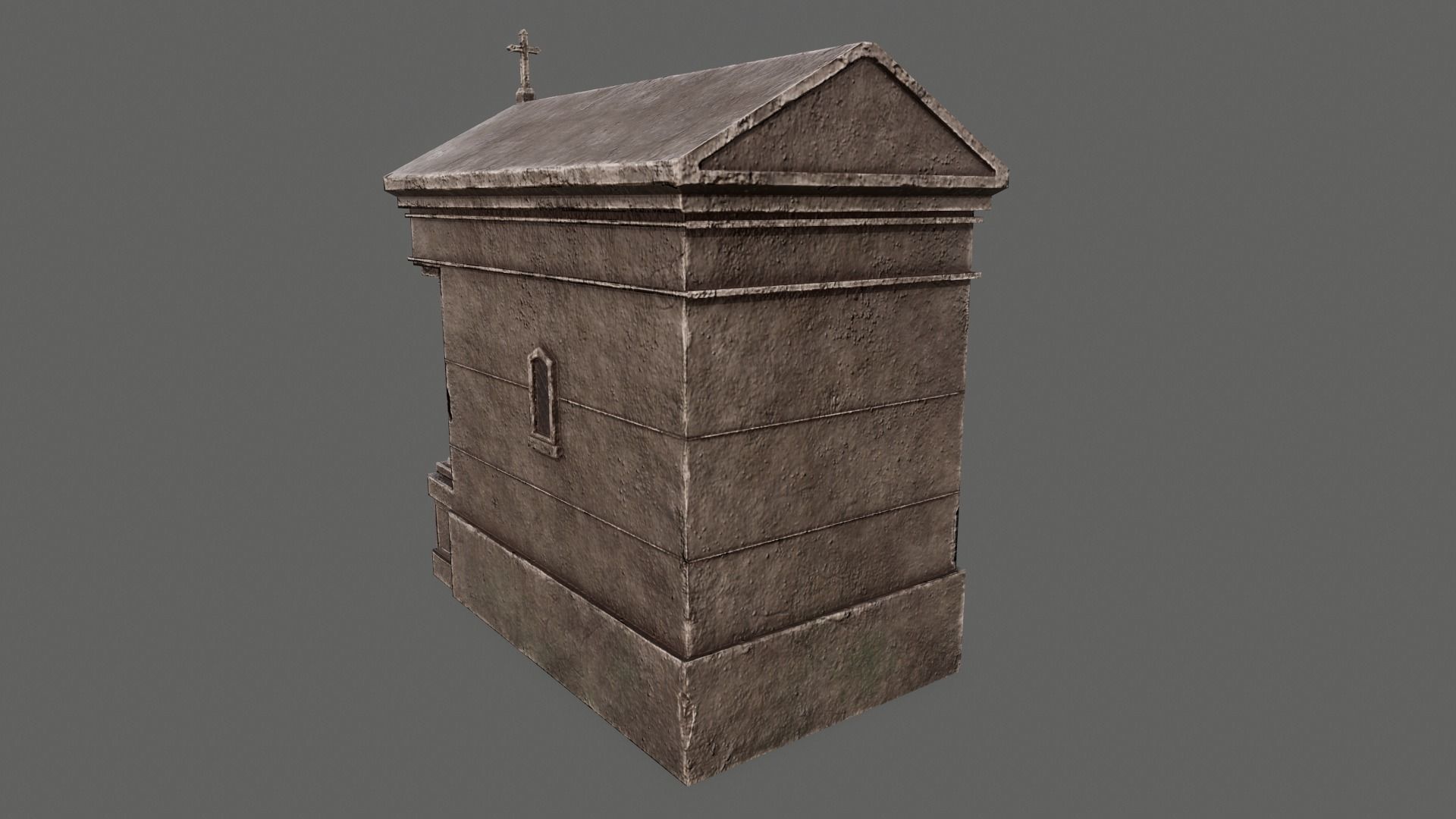 Old Mausoleum Low-poly 3D model_5