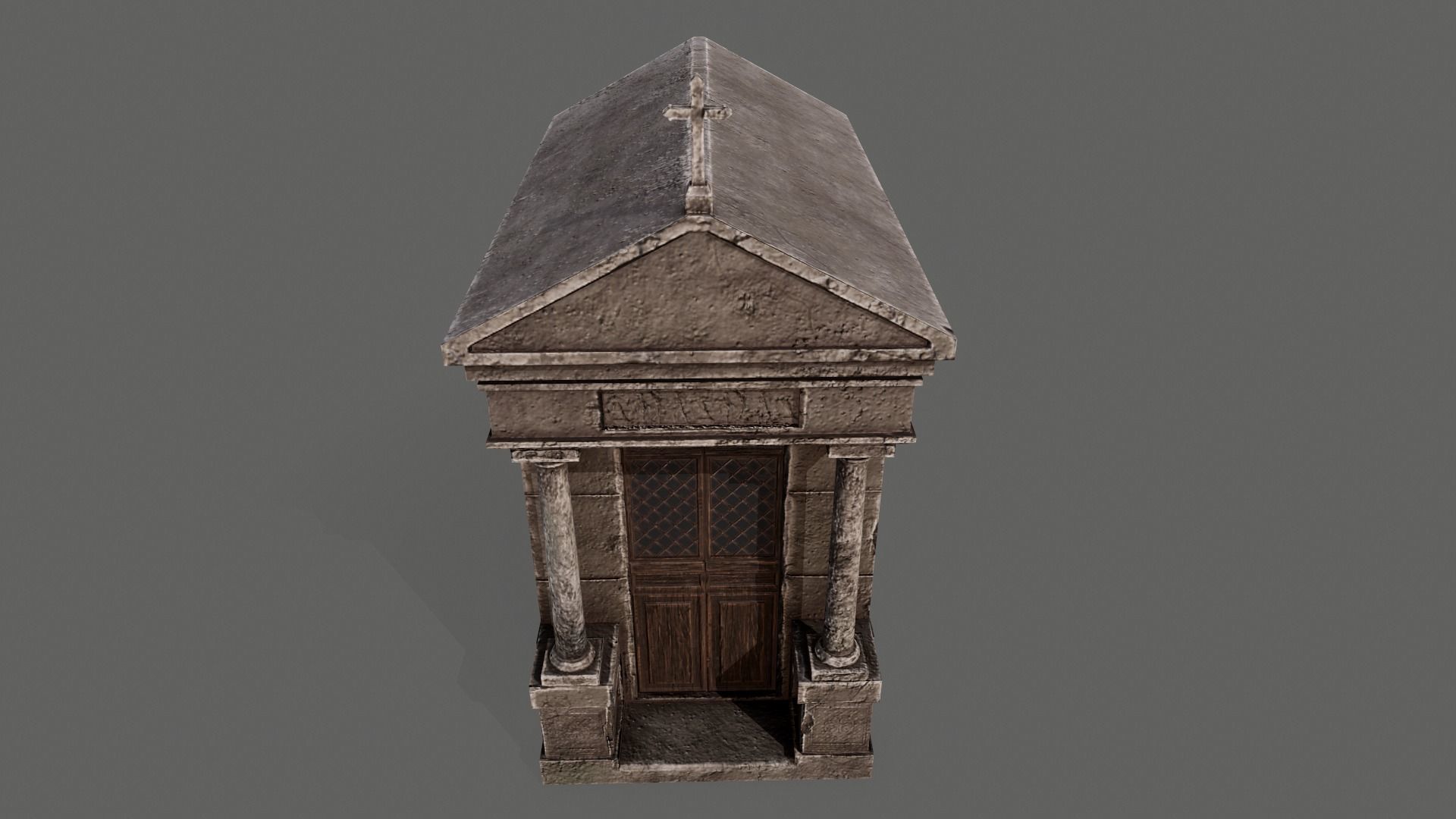 Old Mausoleum Low-poly 3D model_3