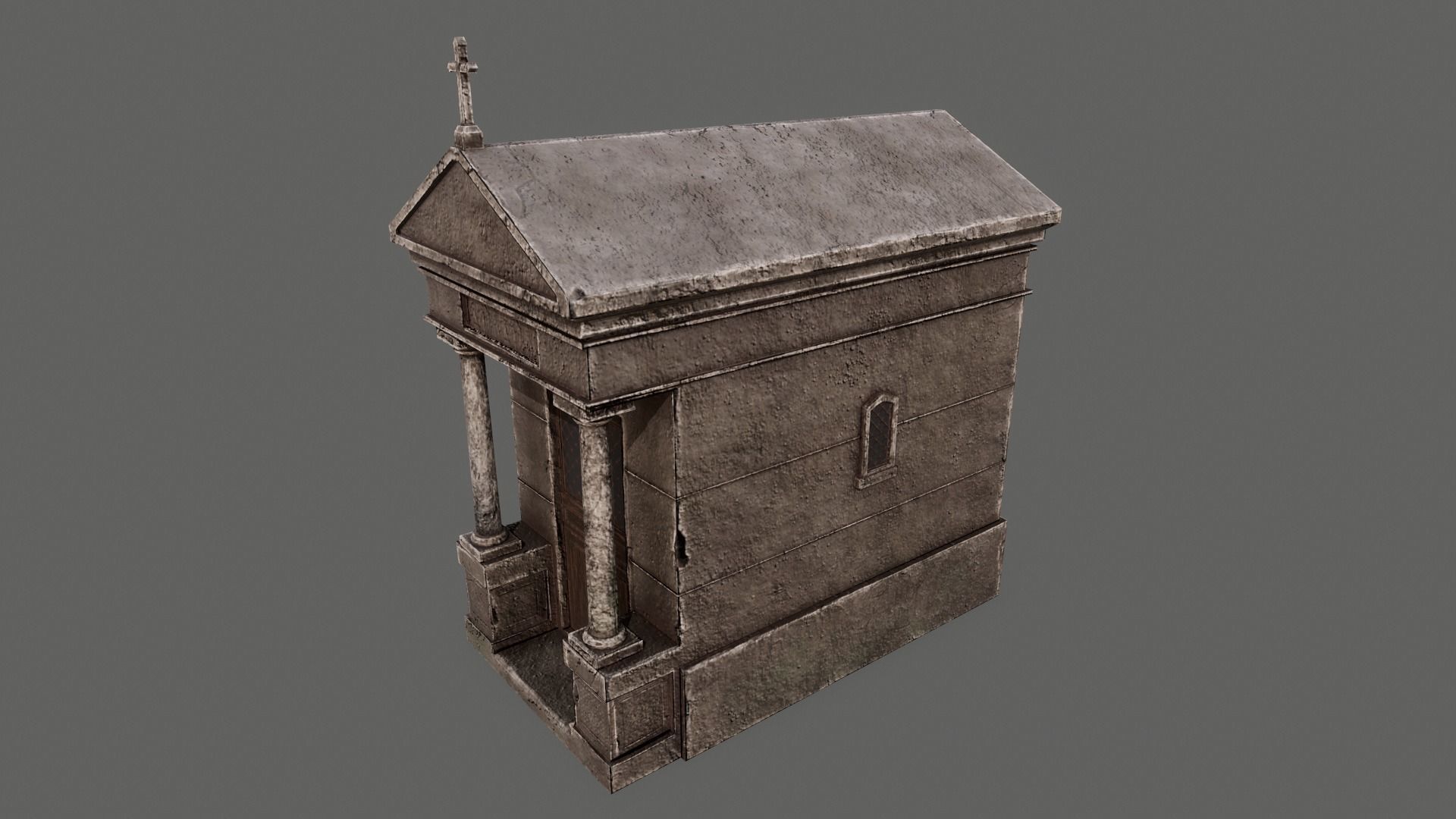 Old Mausoleum Low-poly 3D model_4
