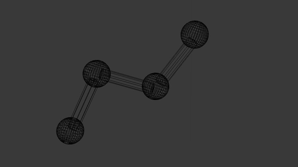 Traffic Graph Low-poly 3D model_5