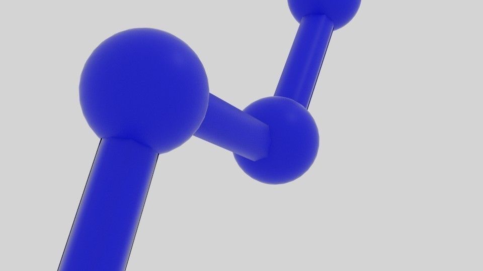 Traffic Graph Low-poly 3D model_1