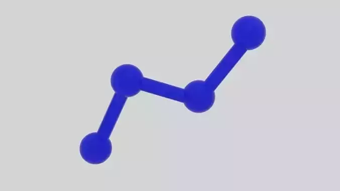 Traffic Graph Low-poly 3D model
