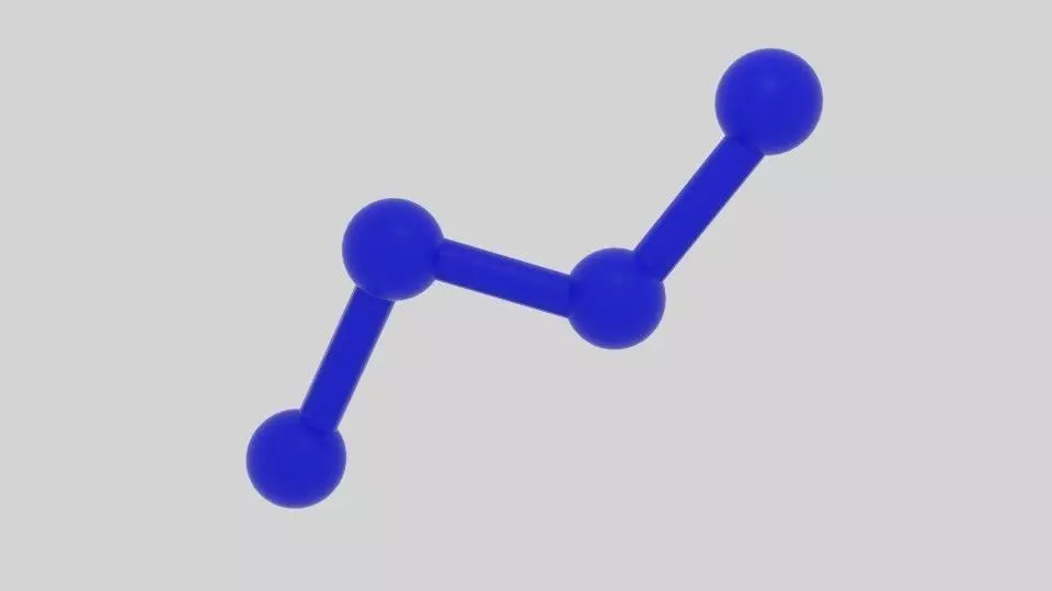 Traffic Graph Low-poly 3D model_0