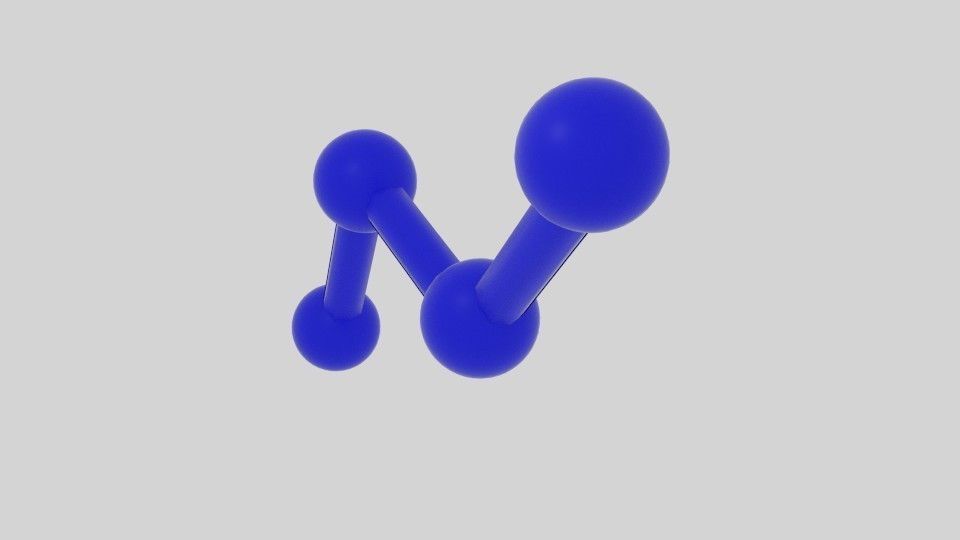 Traffic Graph Low-poly 3D model_4