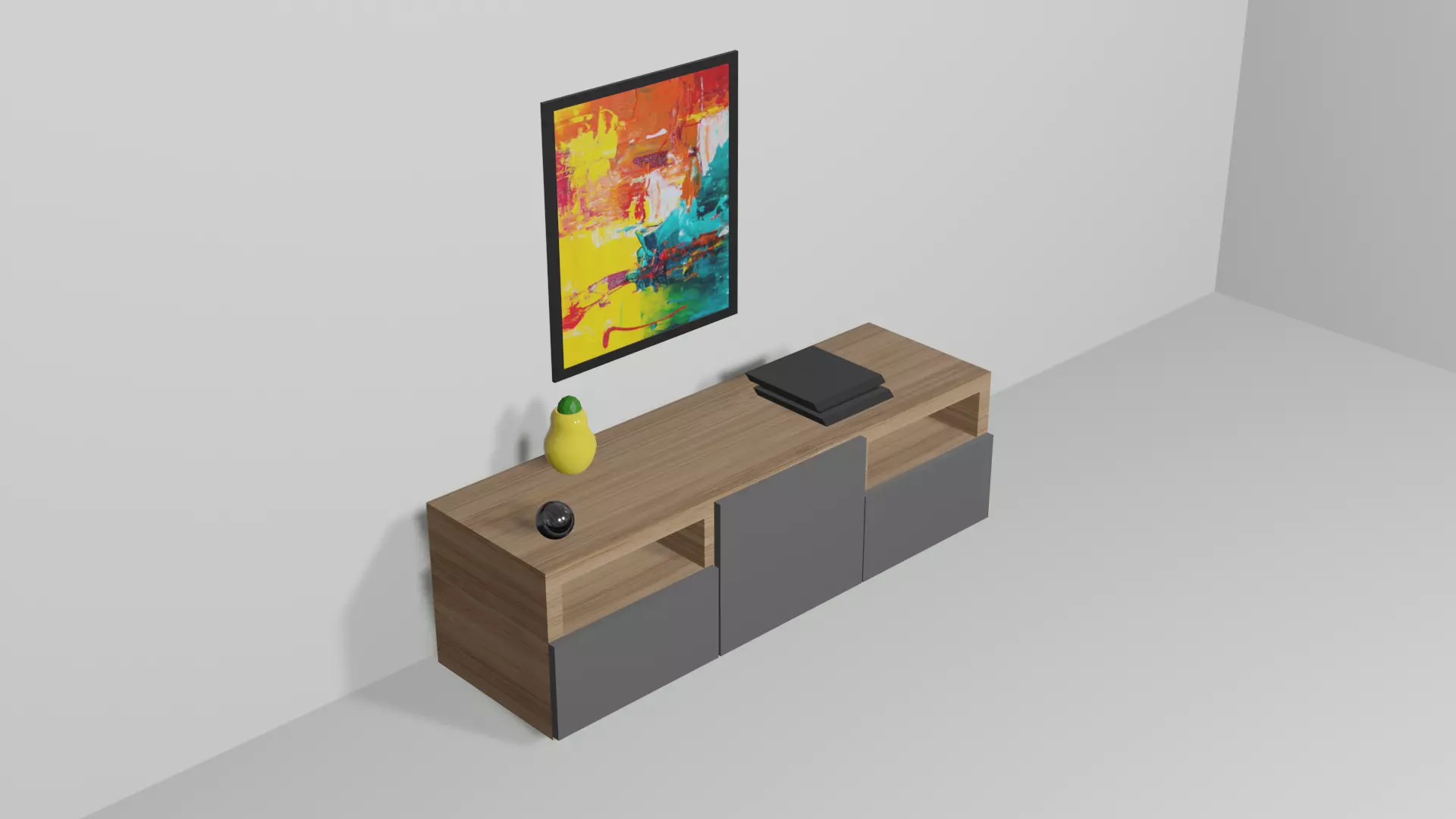 TV Media Stand Free 3D model