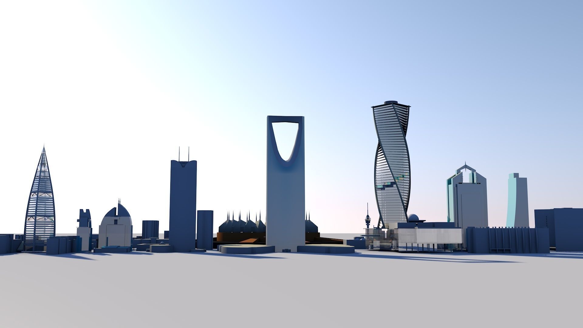 Riyadh City Landmark Buildings 3D Models Low-poly 3D model_9