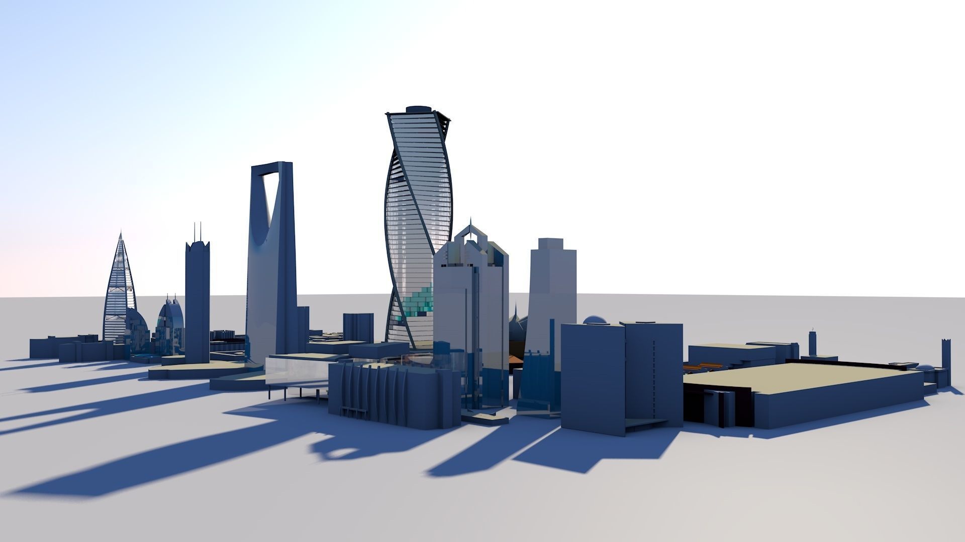 Riyadh City Landmark Buildings 3D Models Low-poly 3D model_18