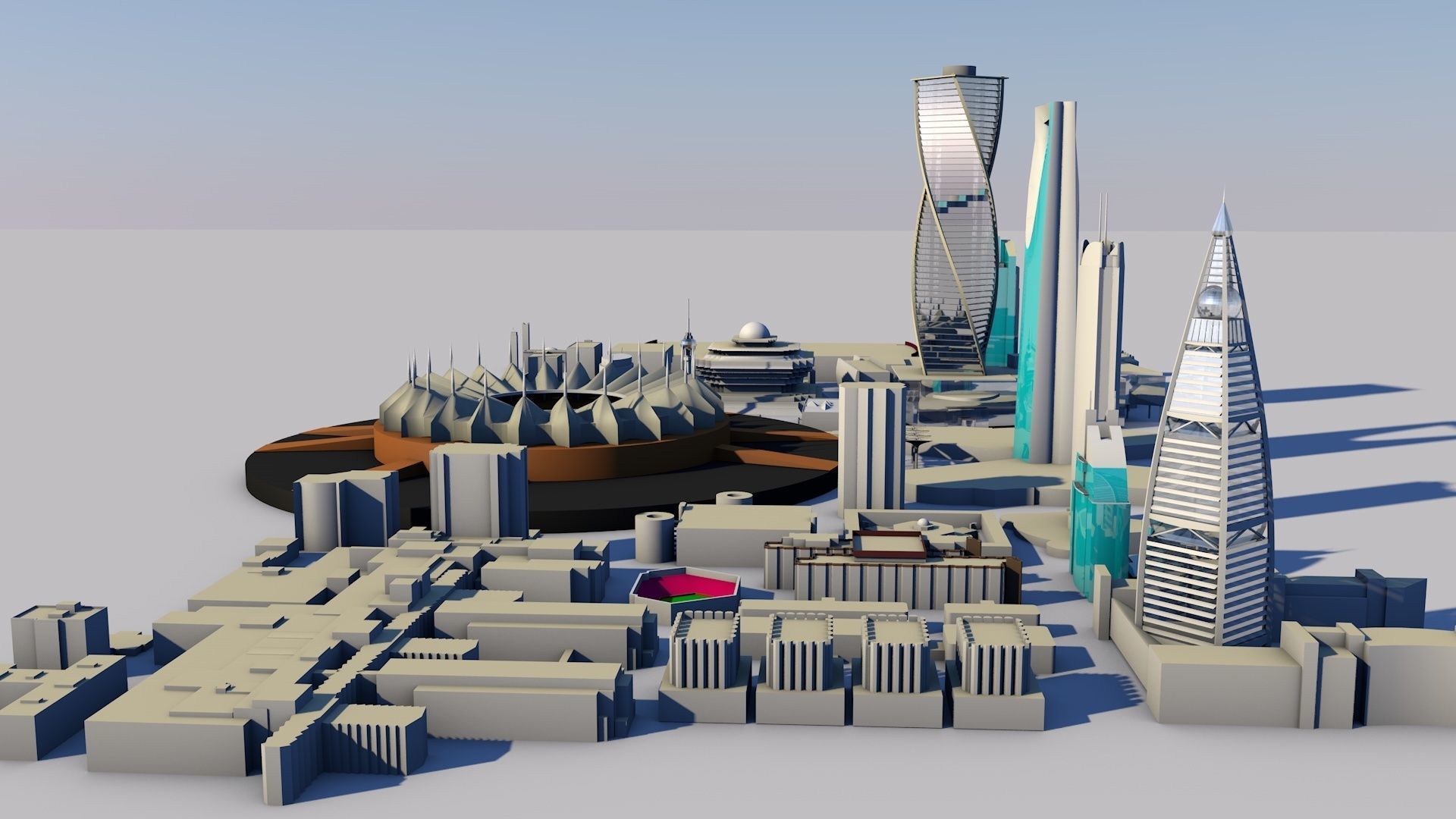 Riyadh City Landmark Buildings 3D Models Low-poly 3D model_10