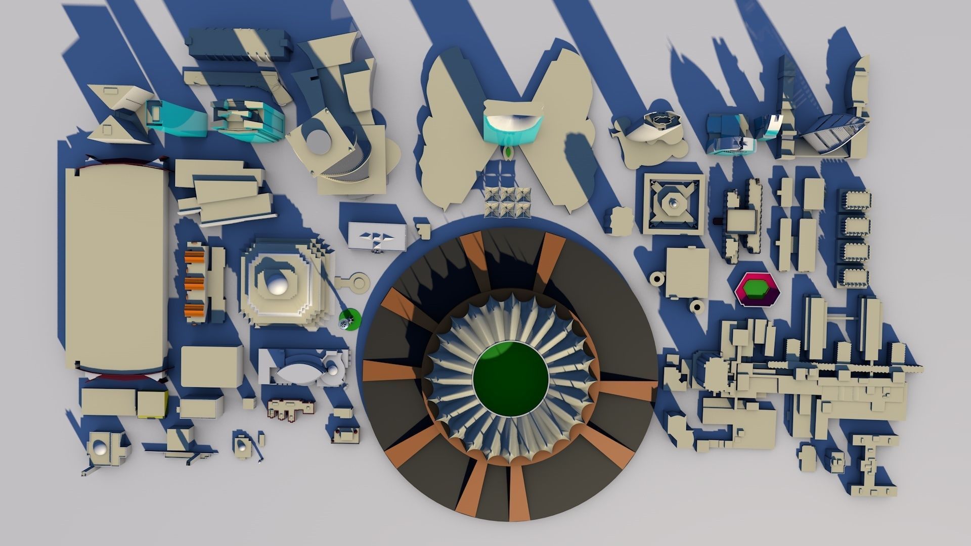 Riyadh City Landmark Buildings 3D Models Low-poly 3D model_13