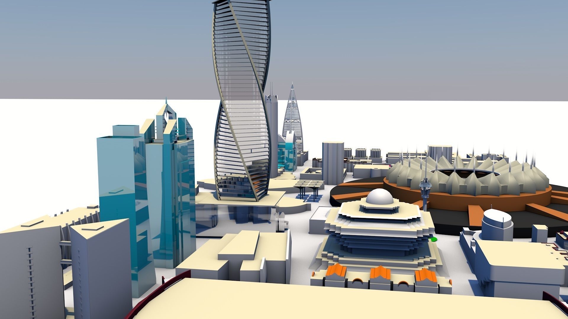 Riyadh City Landmark Buildings 3D Models Low-poly 3D model_12