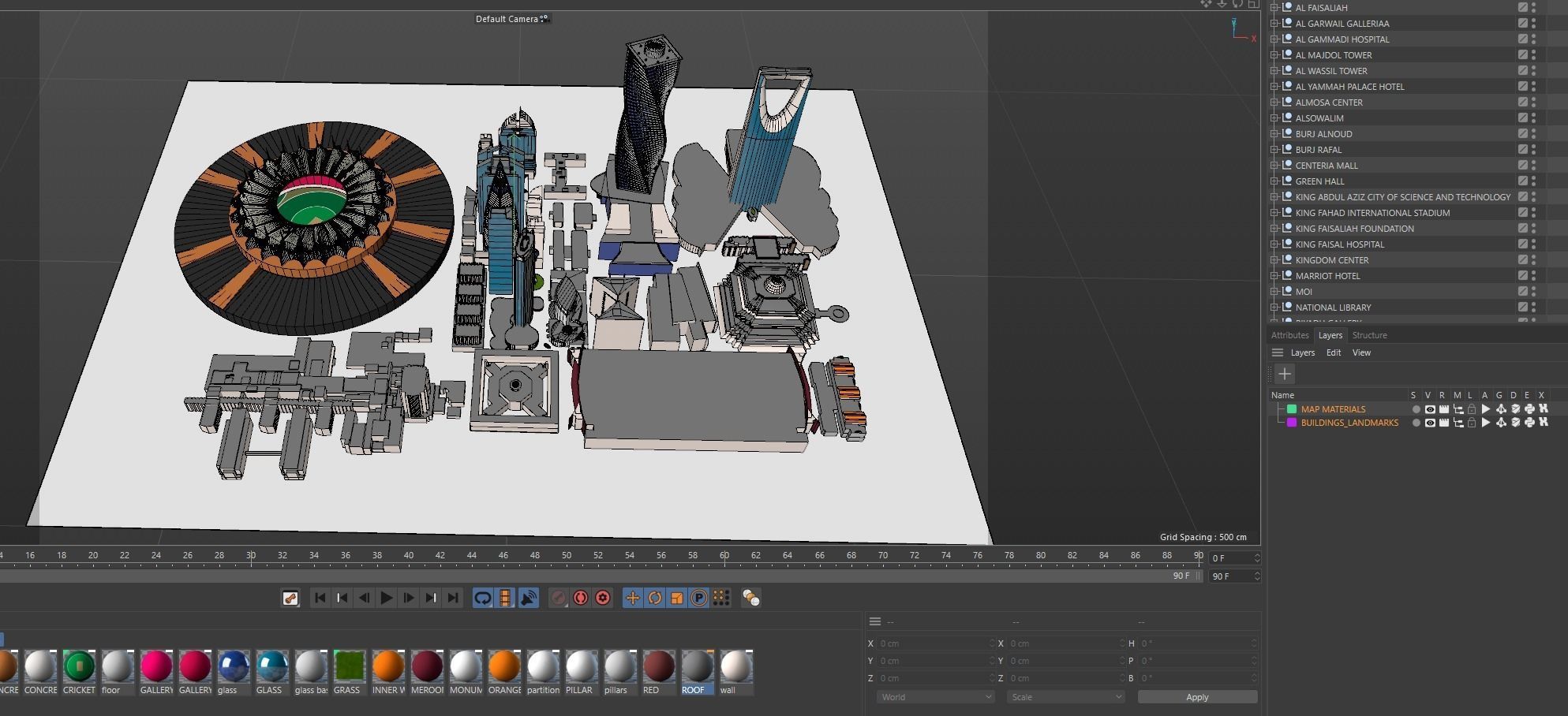 Riyadh City Landmark Buildings 3D Models Low-poly 3D model_5