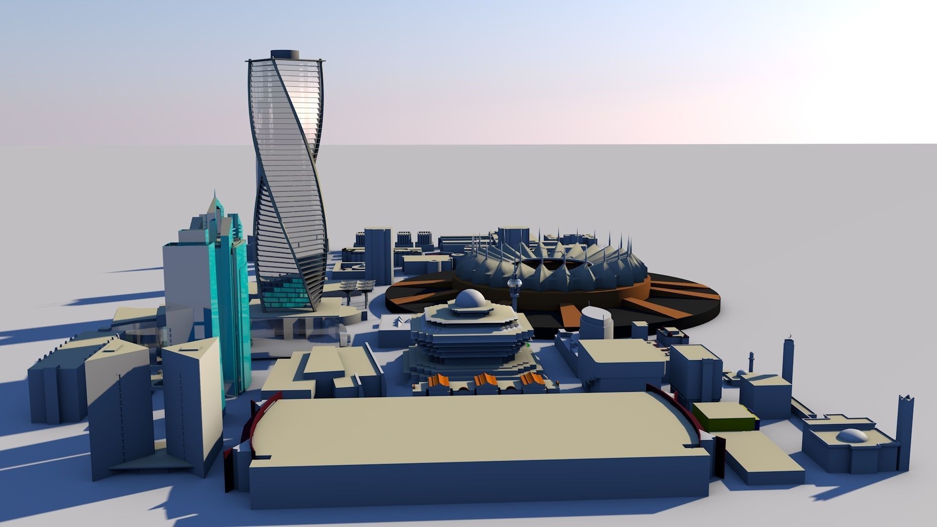 Riyadh City Landmark Buildings 3D Models Low-poly 3D model_14
