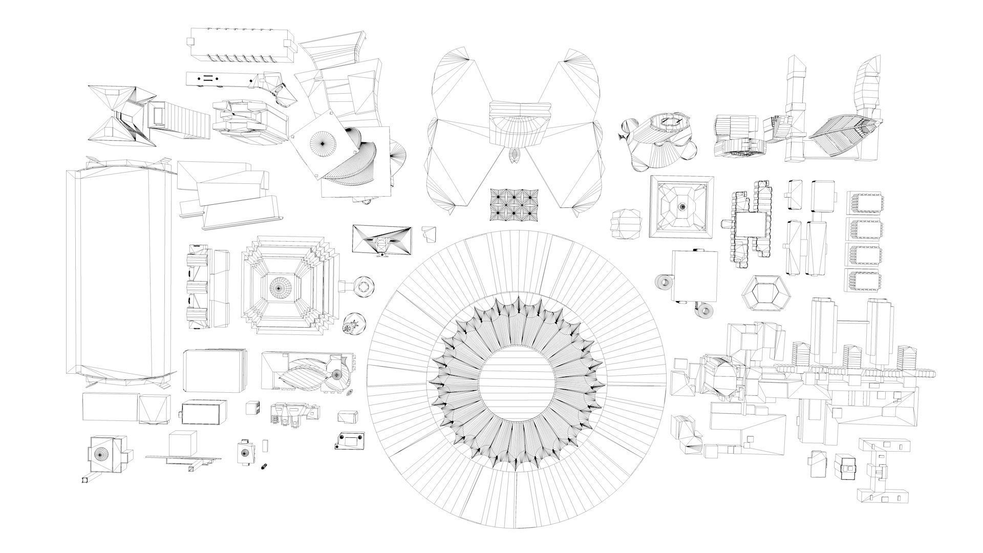 Riyadh City Landmark Buildings 3D Models Low-poly 3D model_17