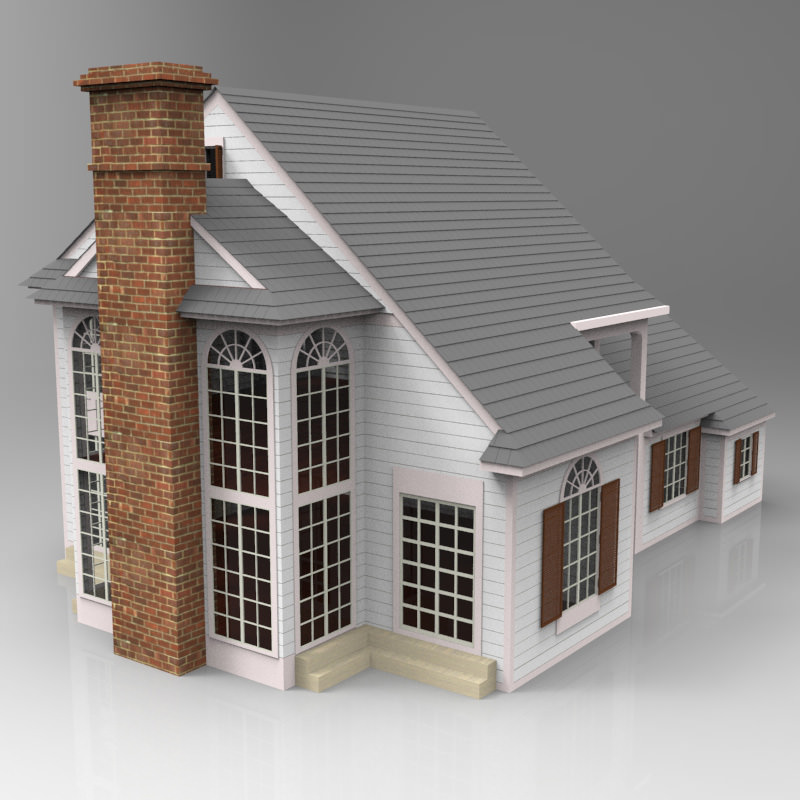 Modern House 3D model_1