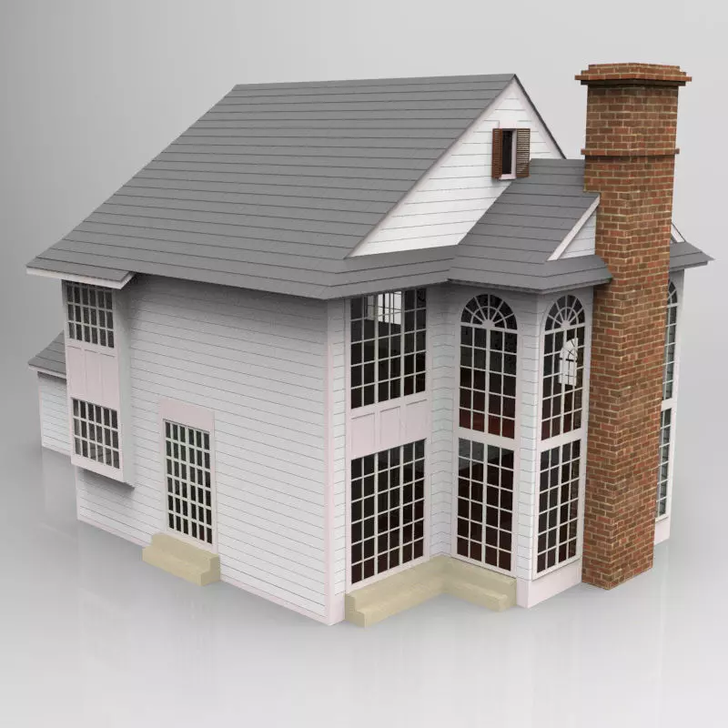 Modern House 3D model_0