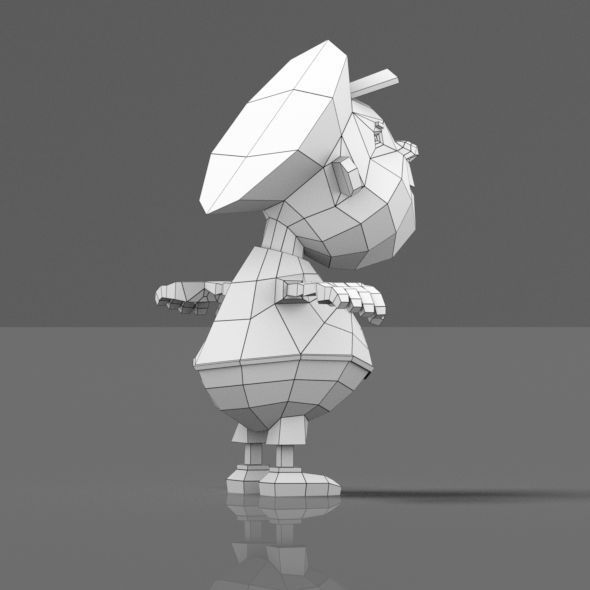 Cartoon boy low poly mesh Low-poly 3D model_16