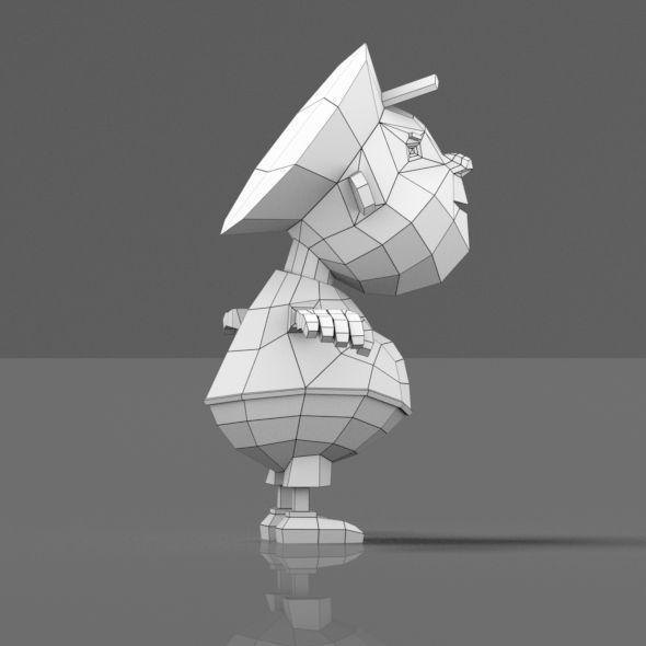 Cartoon boy low poly mesh Low-poly 3D model_15