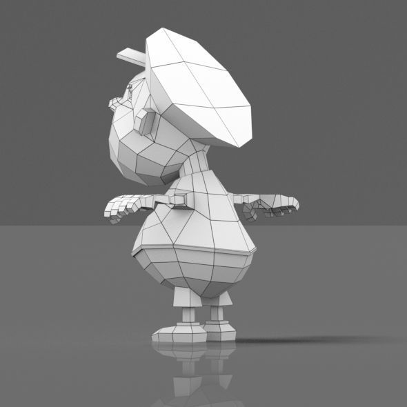 Cartoon boy low poly mesh Low-poly 3D model_24
