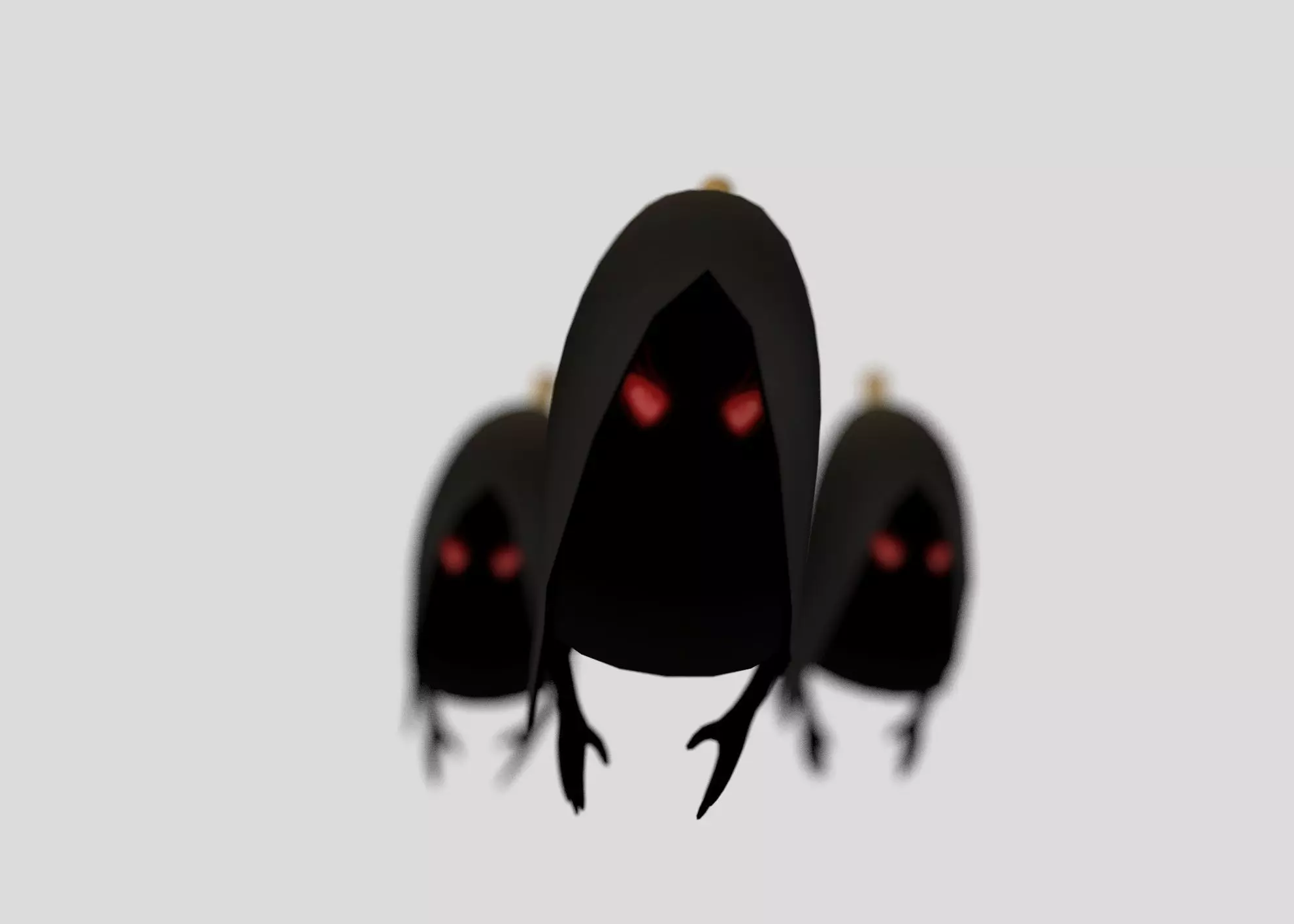 Candler - ghost candle character Low-poly 3D model