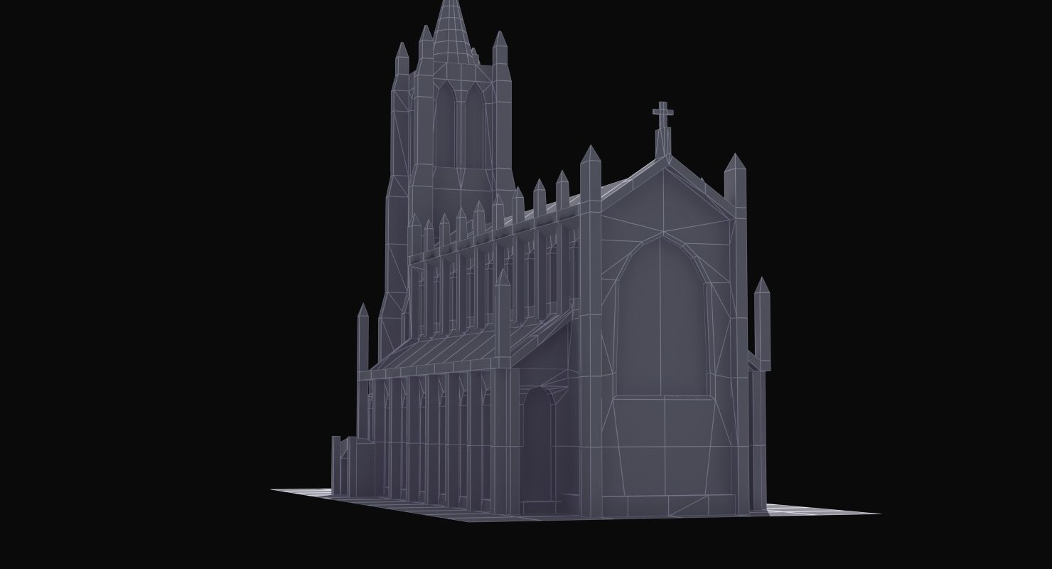 Church Low-poly 3D model_42