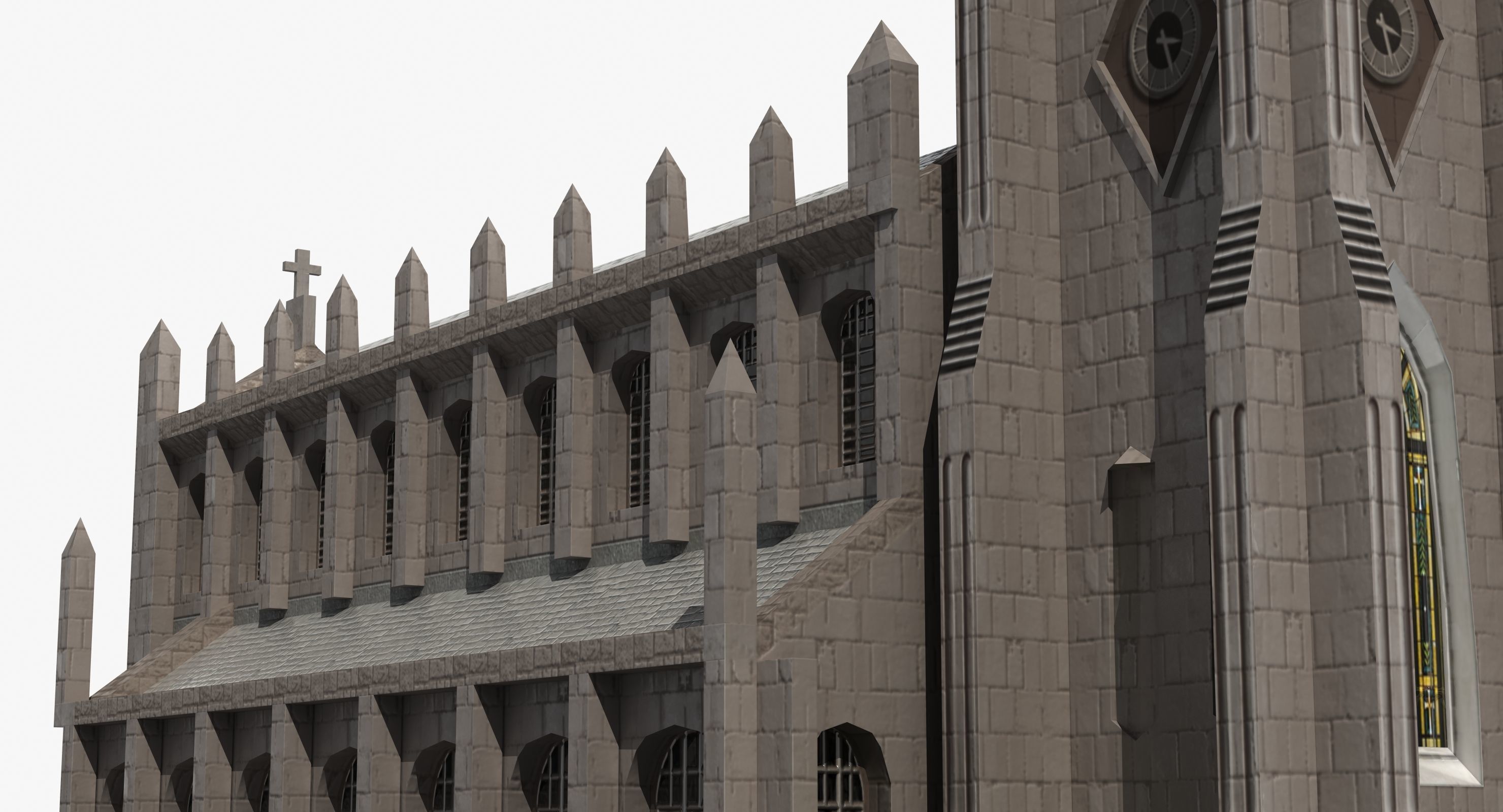 Church Low-poly 3D model_31