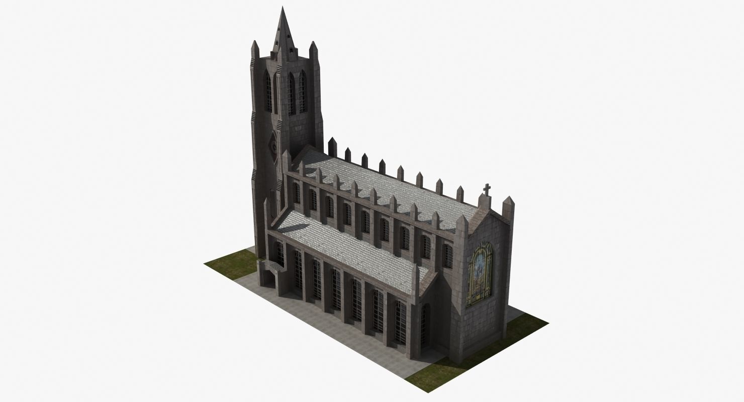 Church Low-poly 3D model_27