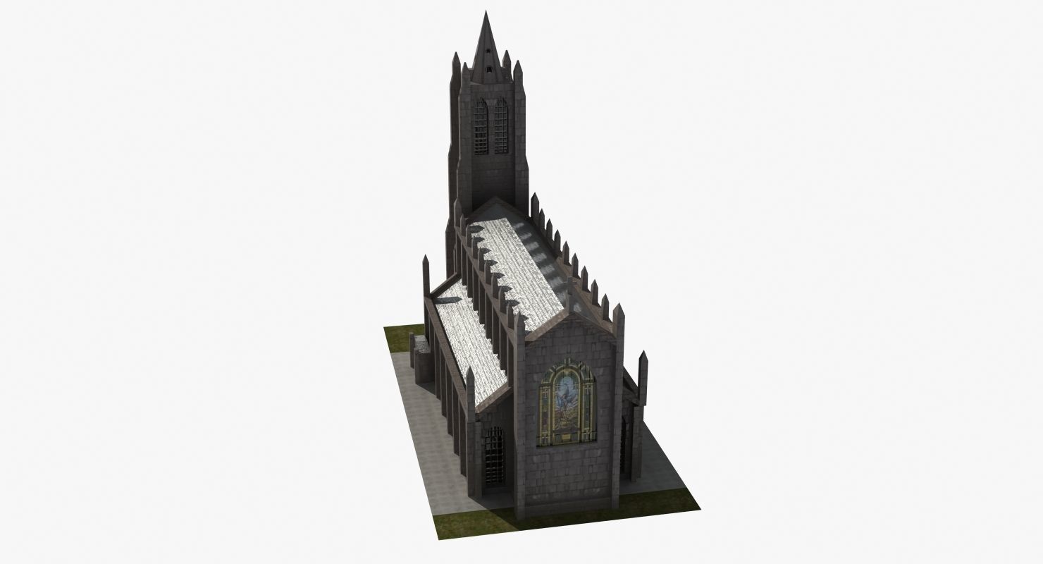 Church Low-poly 3D model_26
