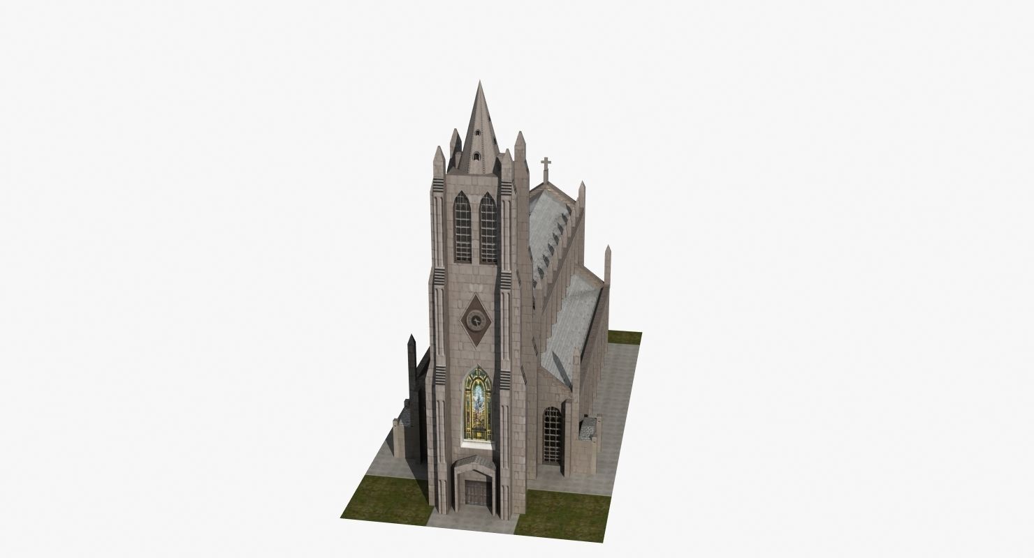 Church Low-poly 3D model_15