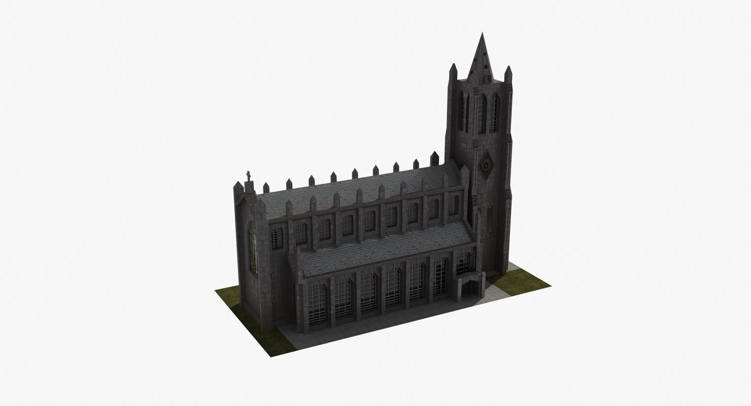 Church Low-poly 3D model_21