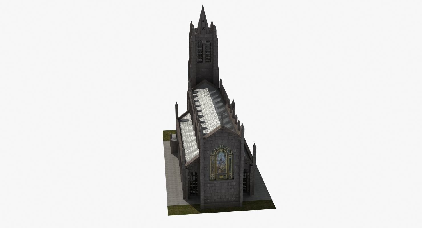 Church Low-poly 3D model_25