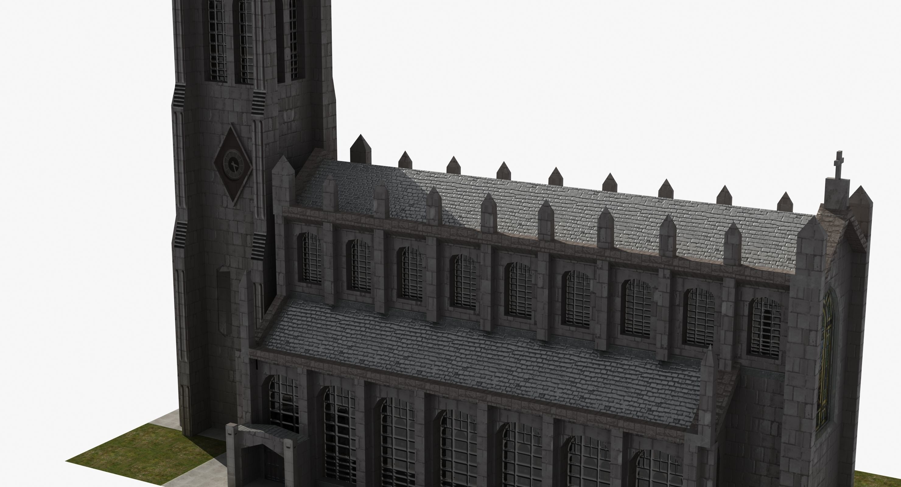 Church Low-poly 3D model_30