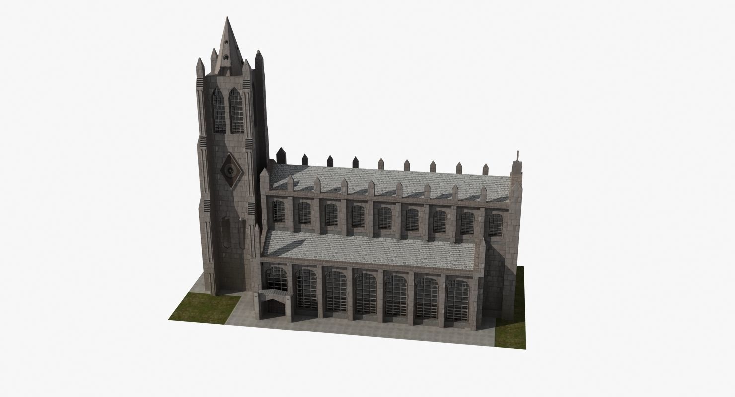 Church Low-poly 3D model_28