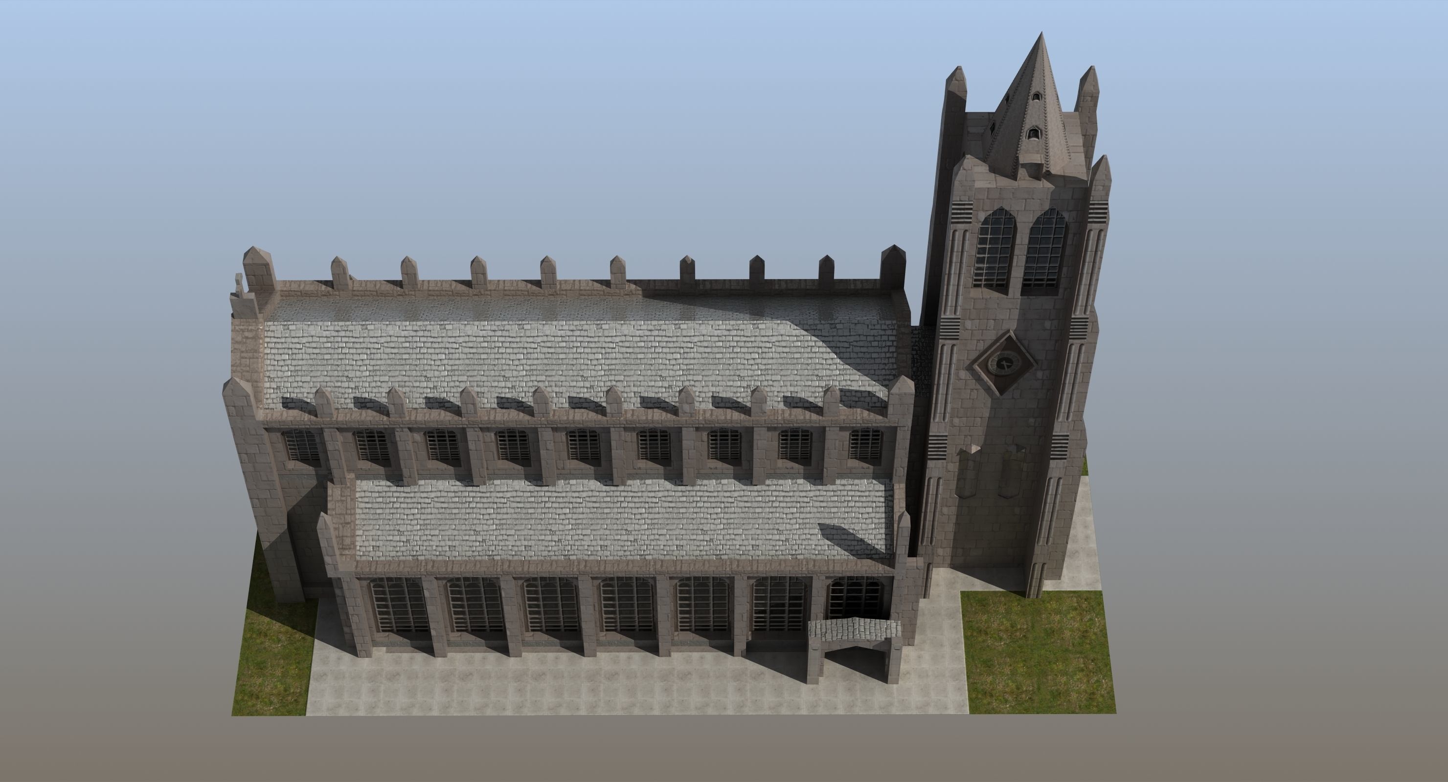 Church Low-poly 3D model_5