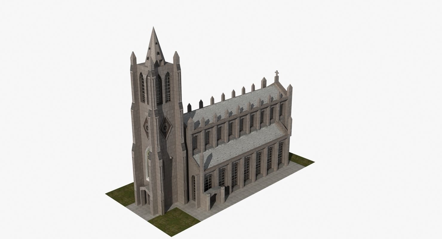 Church Low-poly 3D model_13