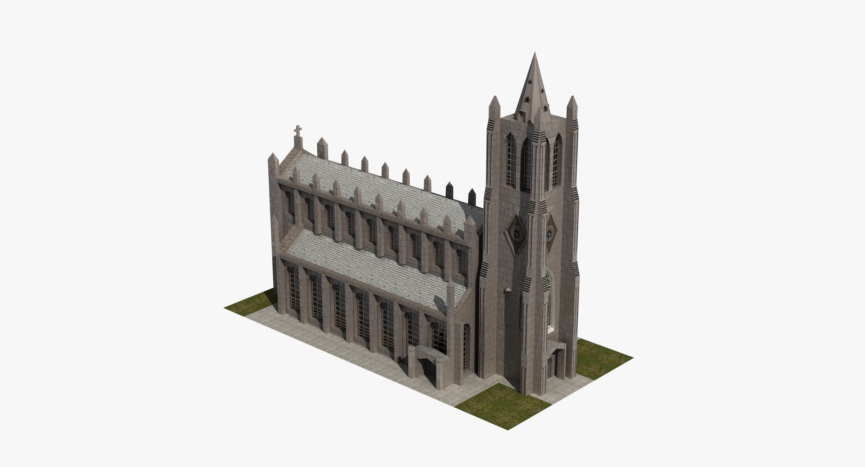Church Low-poly 3D model_34