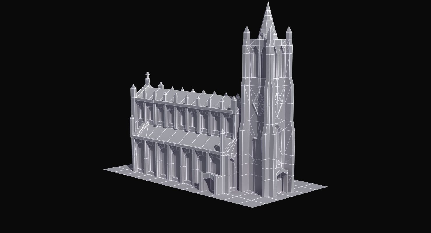 Church Low-poly 3D model_38