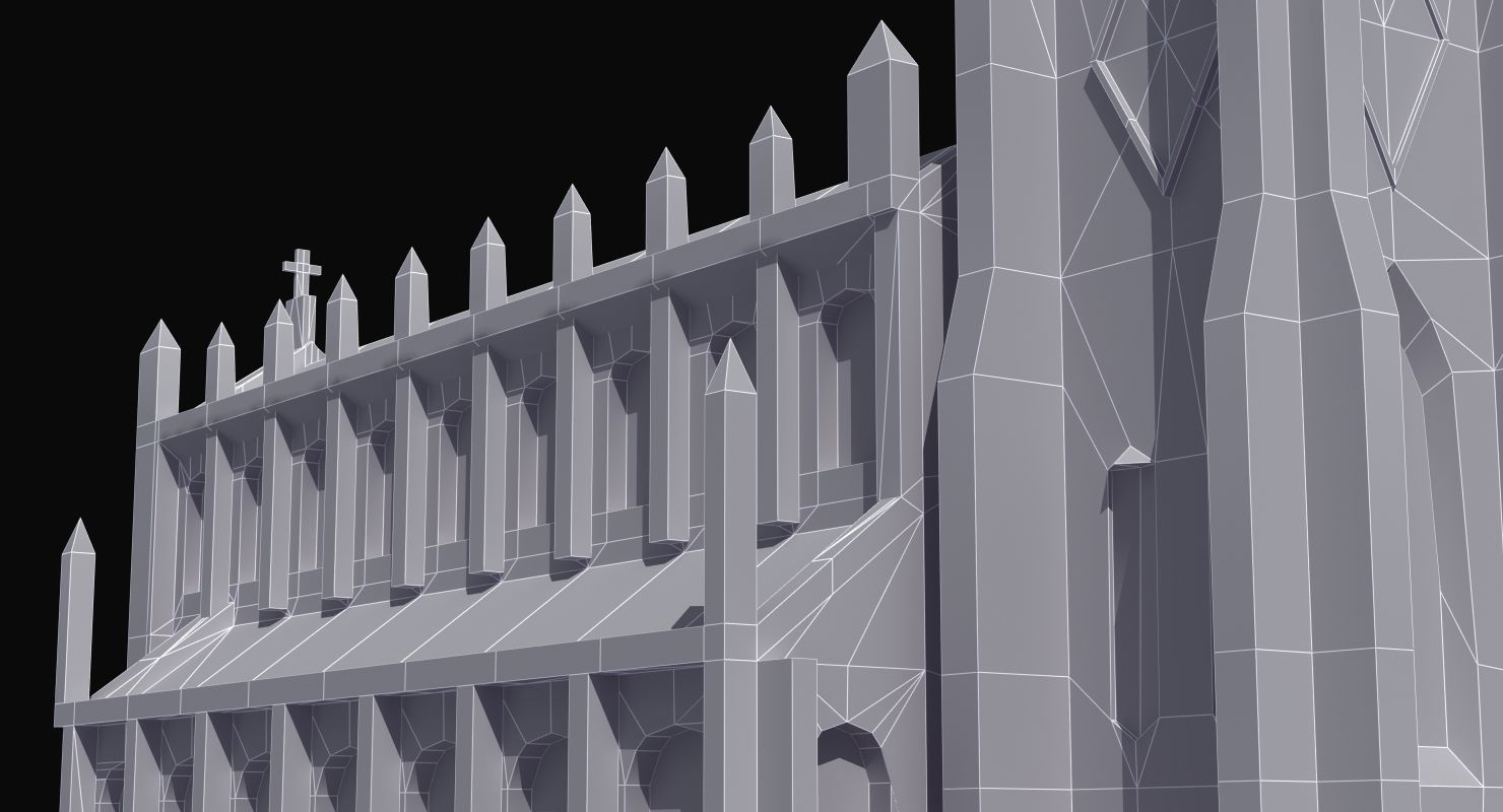 Church Low-poly 3D model_41