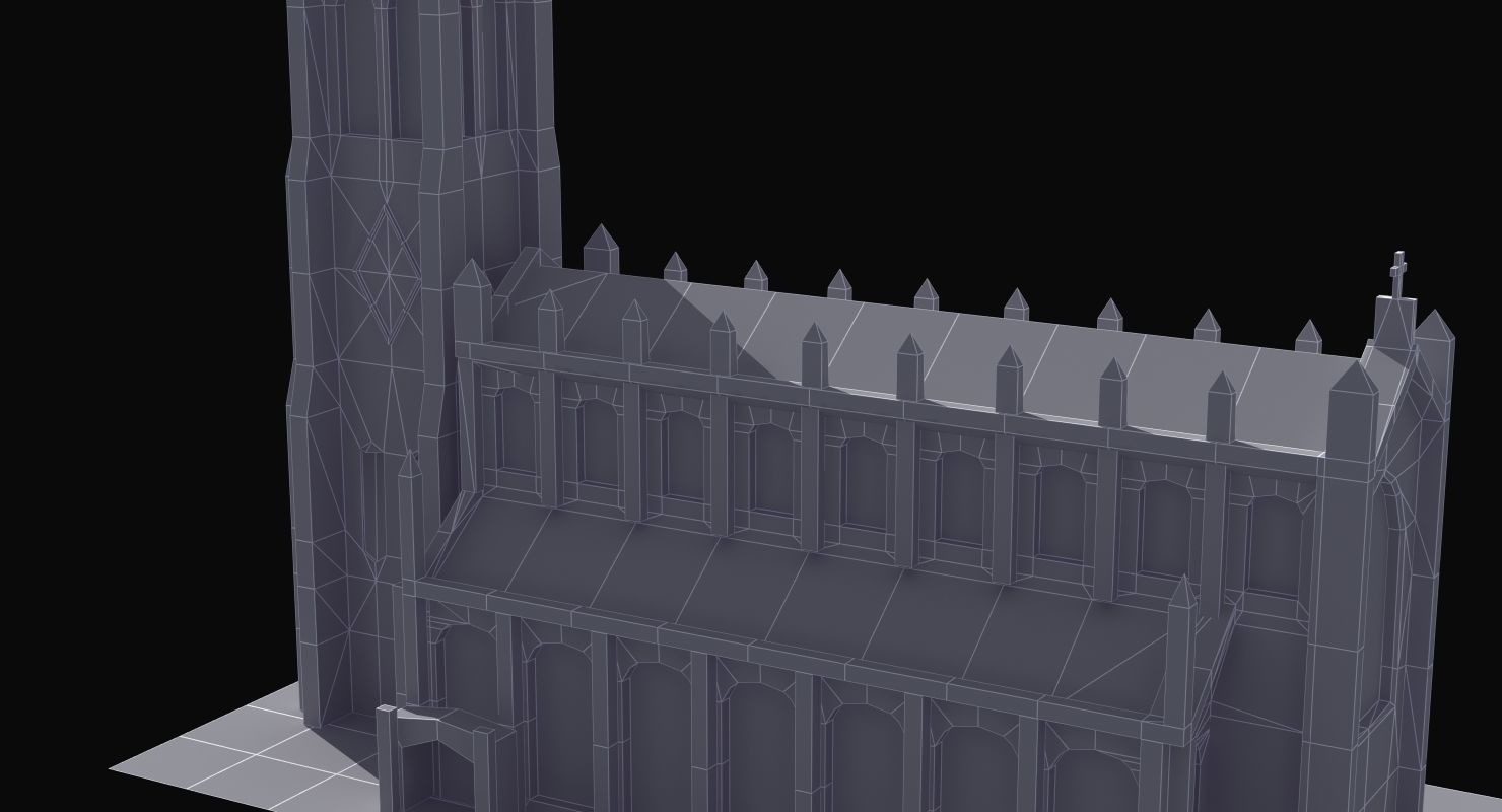 Church Low-poly 3D model_40