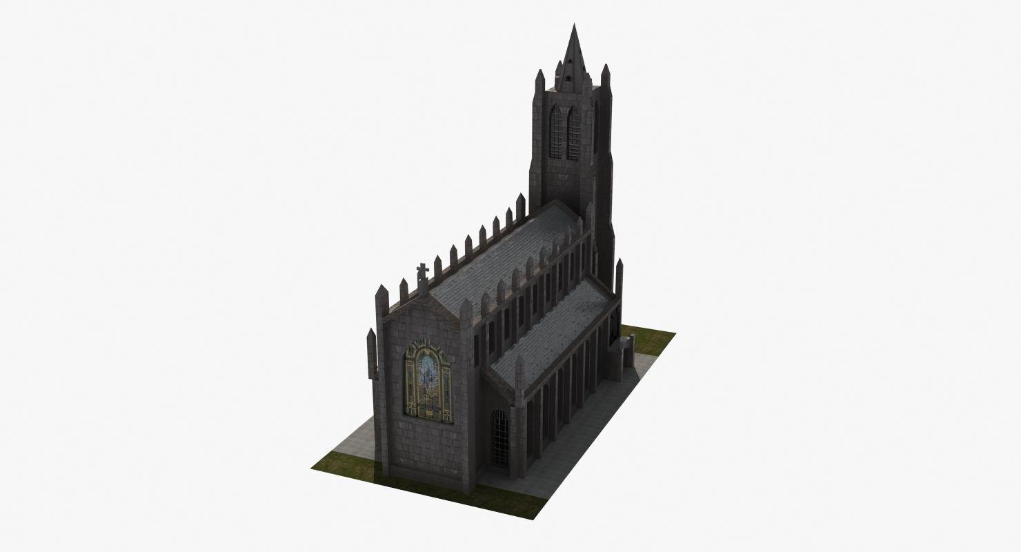Church Low-poly 3D model_24