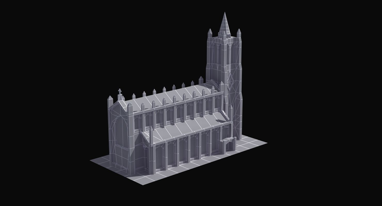 Church Low-poly 3D model_37