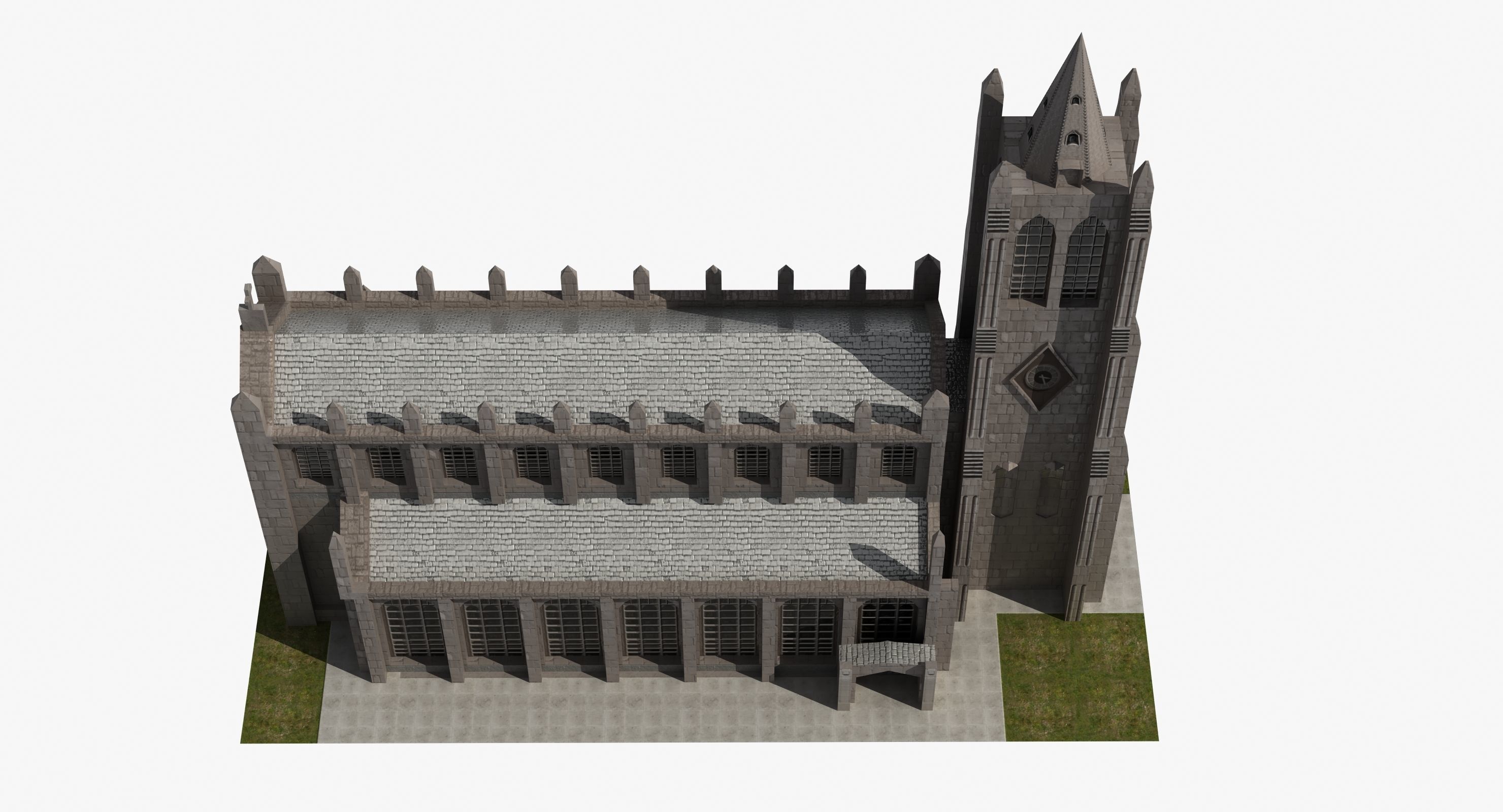 Church Low-poly 3D model_3