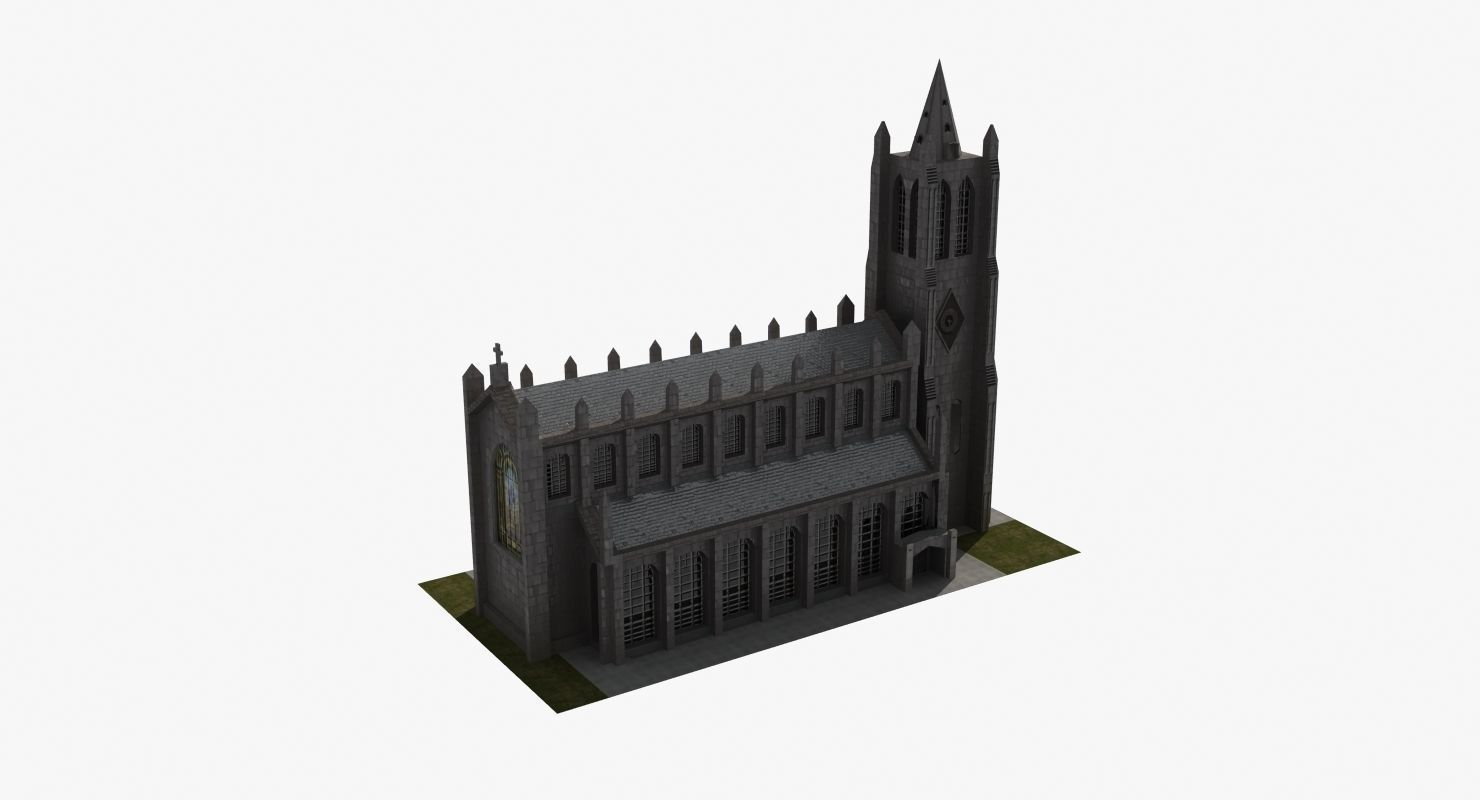 Church Low-poly 3D model_22