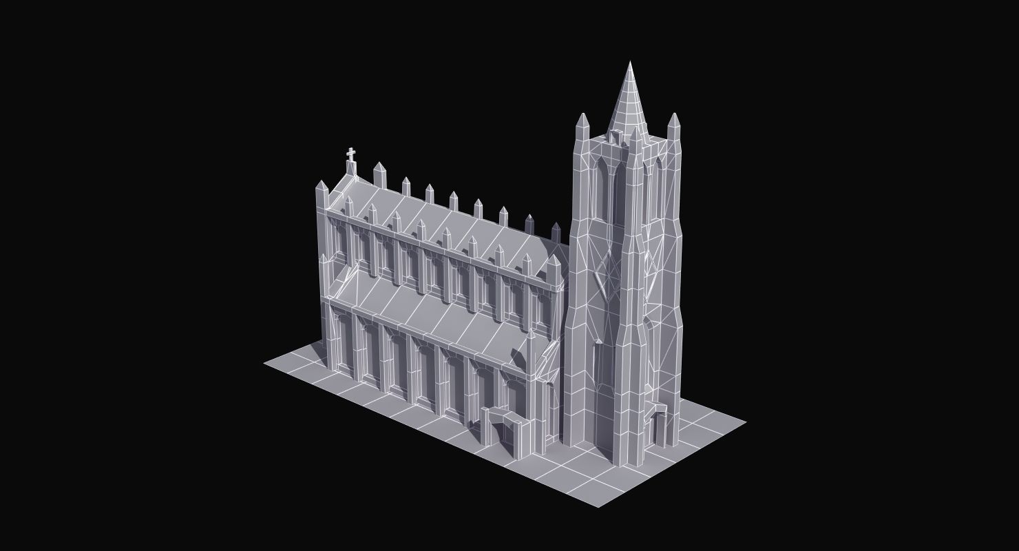 Church Low-poly 3D model_44