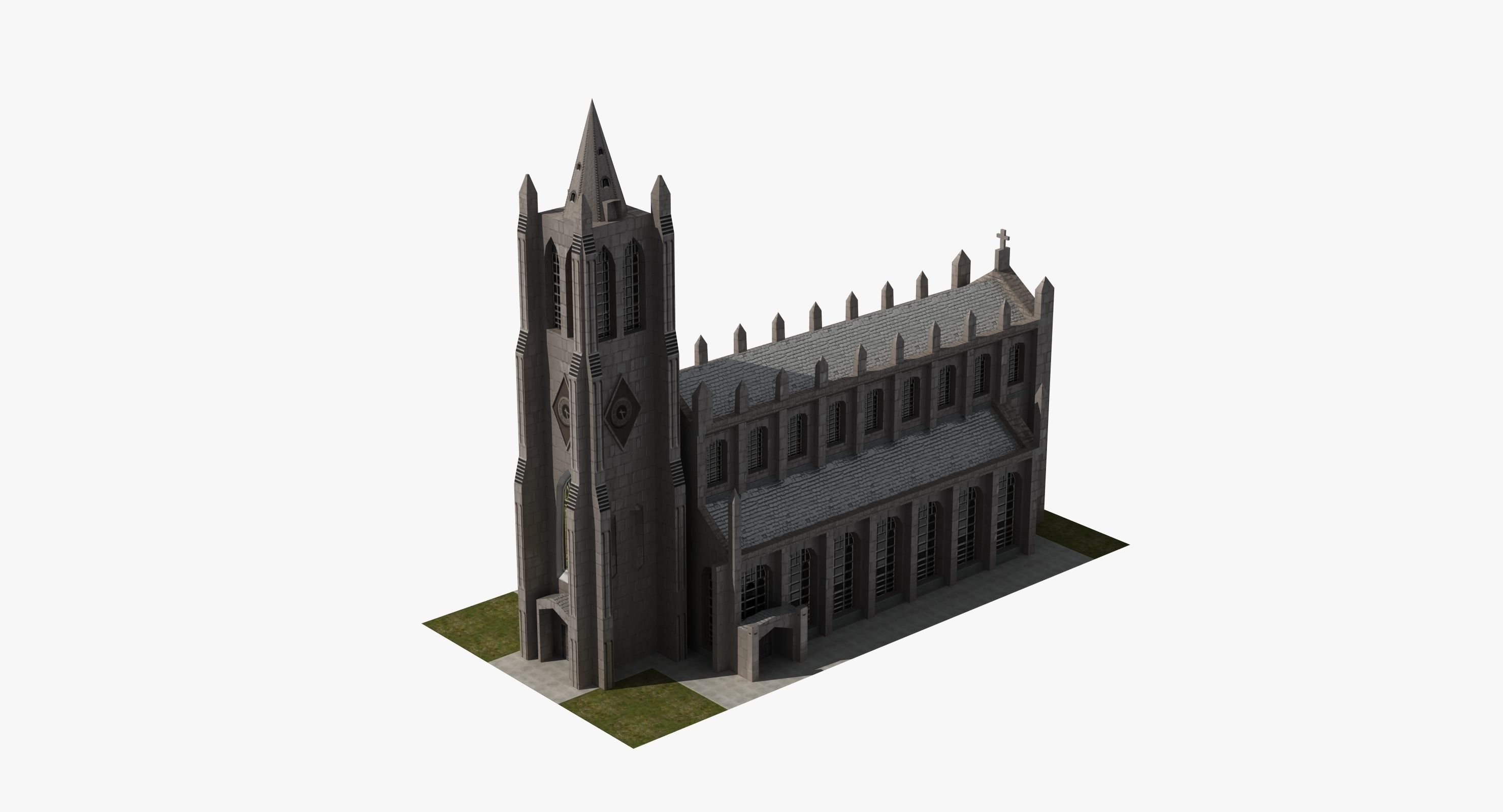 Church Low-poly 3D model_35