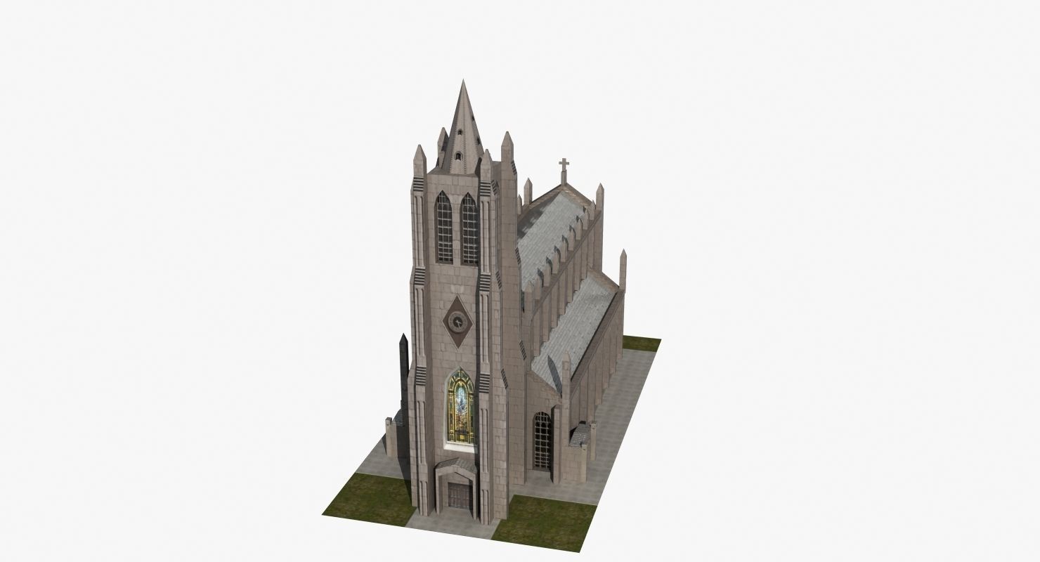 Church Low-poly 3D model_14