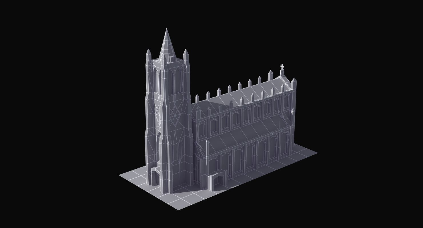 Church Low-poly 3D model_45