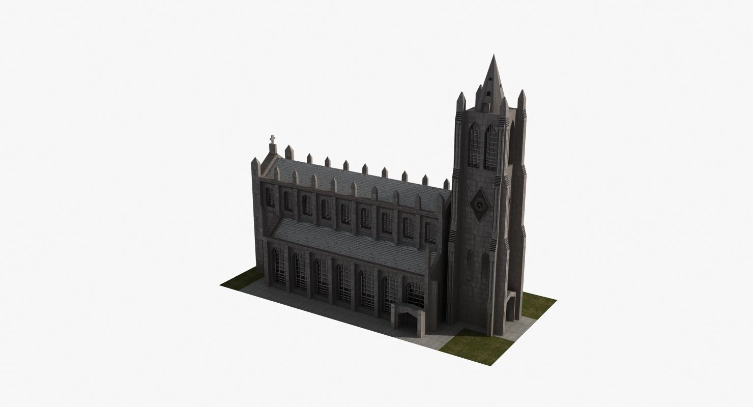 Church Low-poly 3D model_18